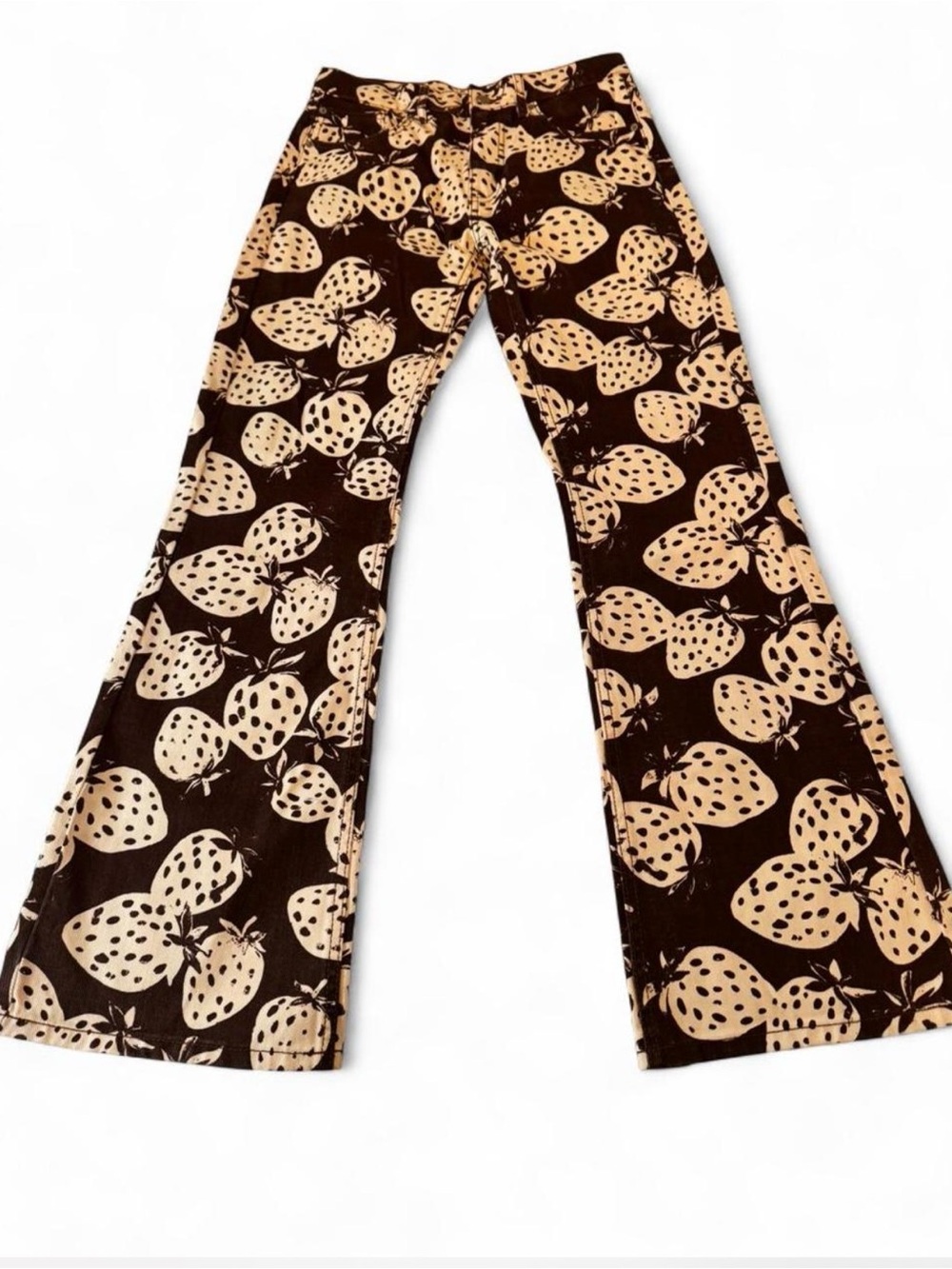 NEW Urban Outfitters Strawberry-Print 90s Bootcut Jeans